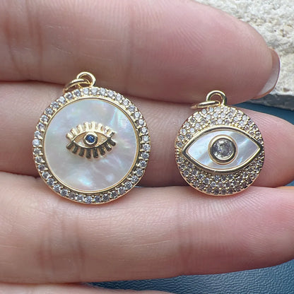 Simple Style Eye Shell Copper Plating Inlay Zircon Jewelry Accessories