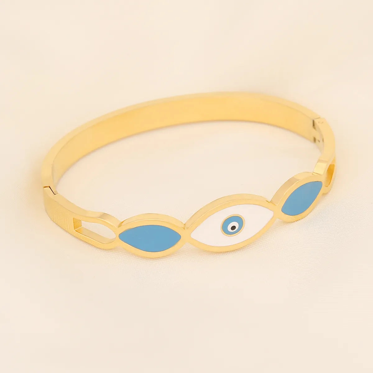 Simple Style Eye Stainless Steel Plating Bangle