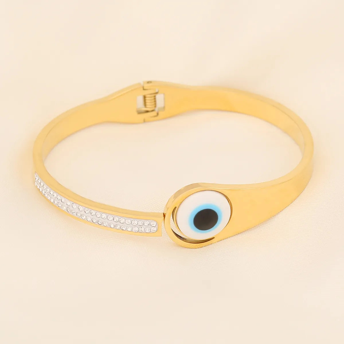 Simple Style Eye Stainless Steel Plating Bangle