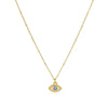 Simple Style Eye Sterling Silver 18k Gold Plated White Gold Plated Pendant Necklace