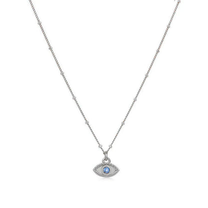 Simple Style Eye Sterling Silver 18k Gold Plated White Gold Plated Pendant Necklace