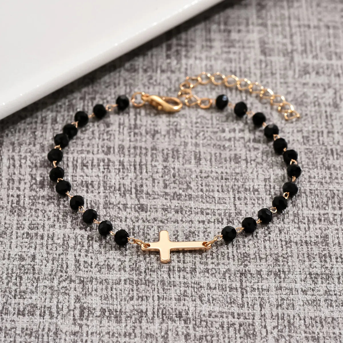 Simple Style Streetwear Cross Heart Shape Stainless Steel Plating Bracelets