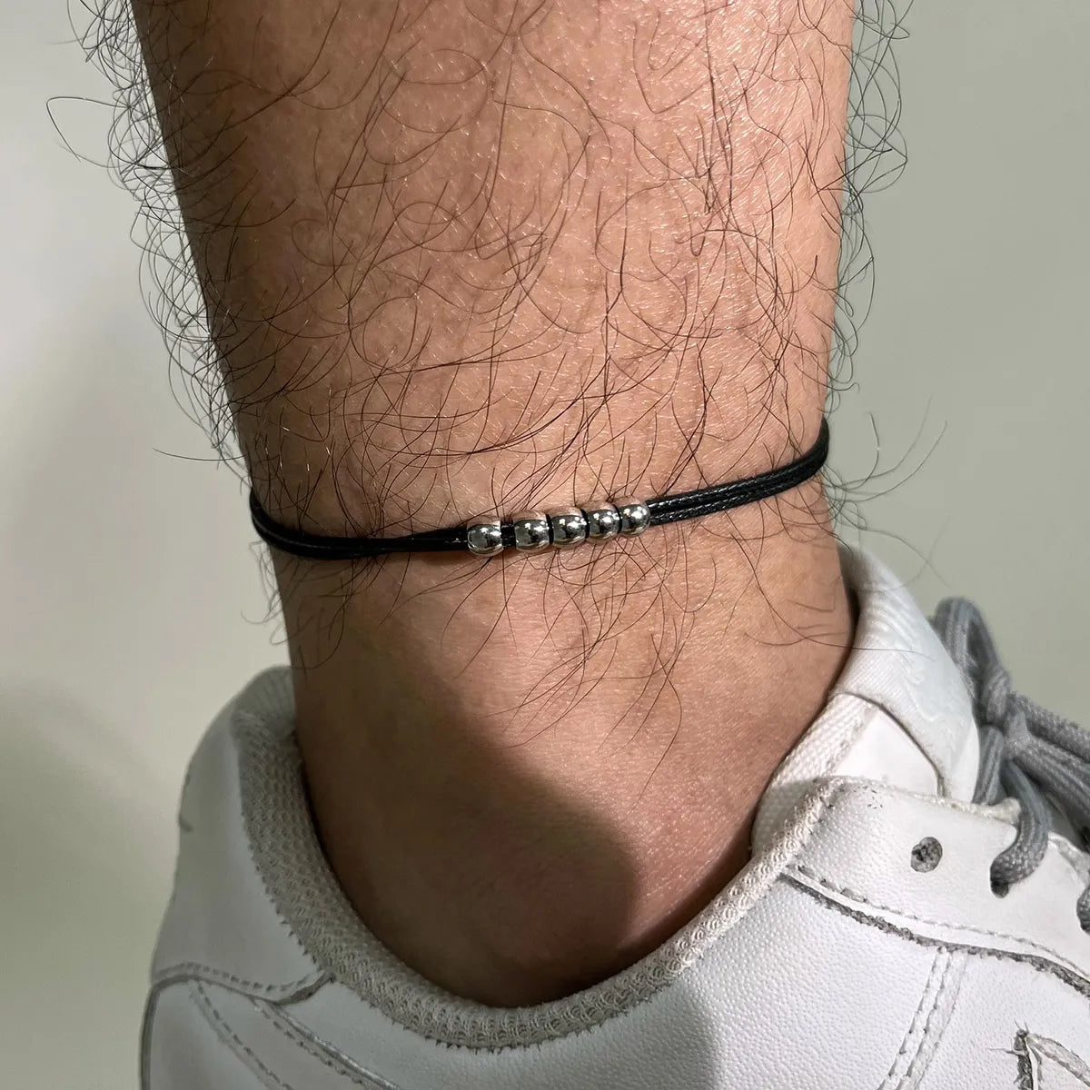 Simple Style Feather Stainless Steel Men's Anklet