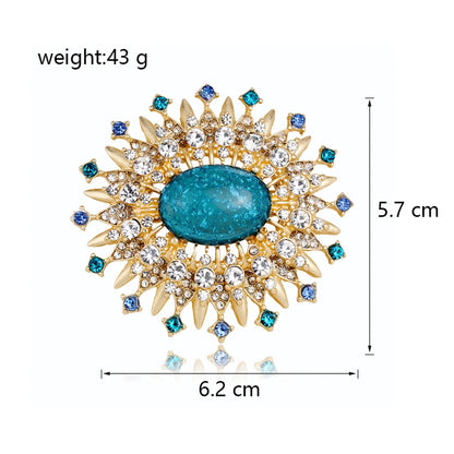 Simple Style Floral Alloy Inlay Rhinestones Women'S Brooches