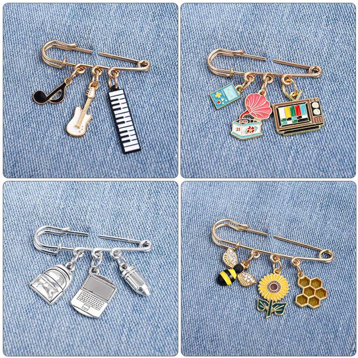 Simple Style Flower Alloy Enamel Women'S Brooches