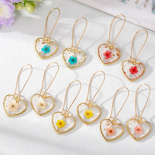 Wholesale Jewelry 1 Pair Simple Style Flower Alloy Alloy Drop Earrings