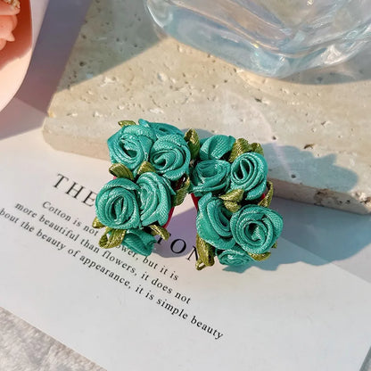 Simple Style Flower Alloy Handmade Women'S Ear Studs