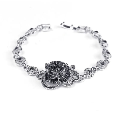 Simple Style Flower Alloy Inlay Rhinestones Women'S Bracelets