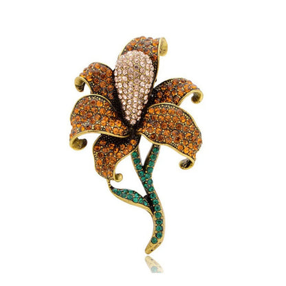 Simple Style Flower Alloy Inlay Rhinestones Women'S Brooches