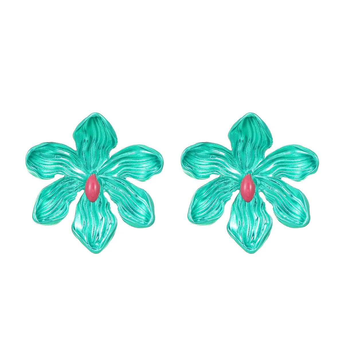 Simple Style Flower Alloy Patchwork Women's Ear Studs