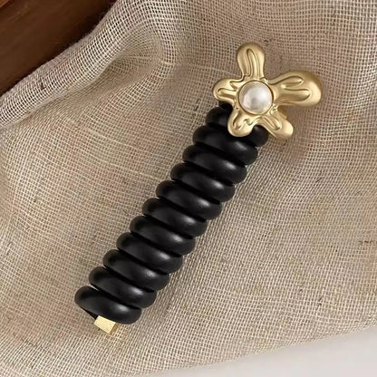 Simple Style Flower Alloy Plastic Hair Tie