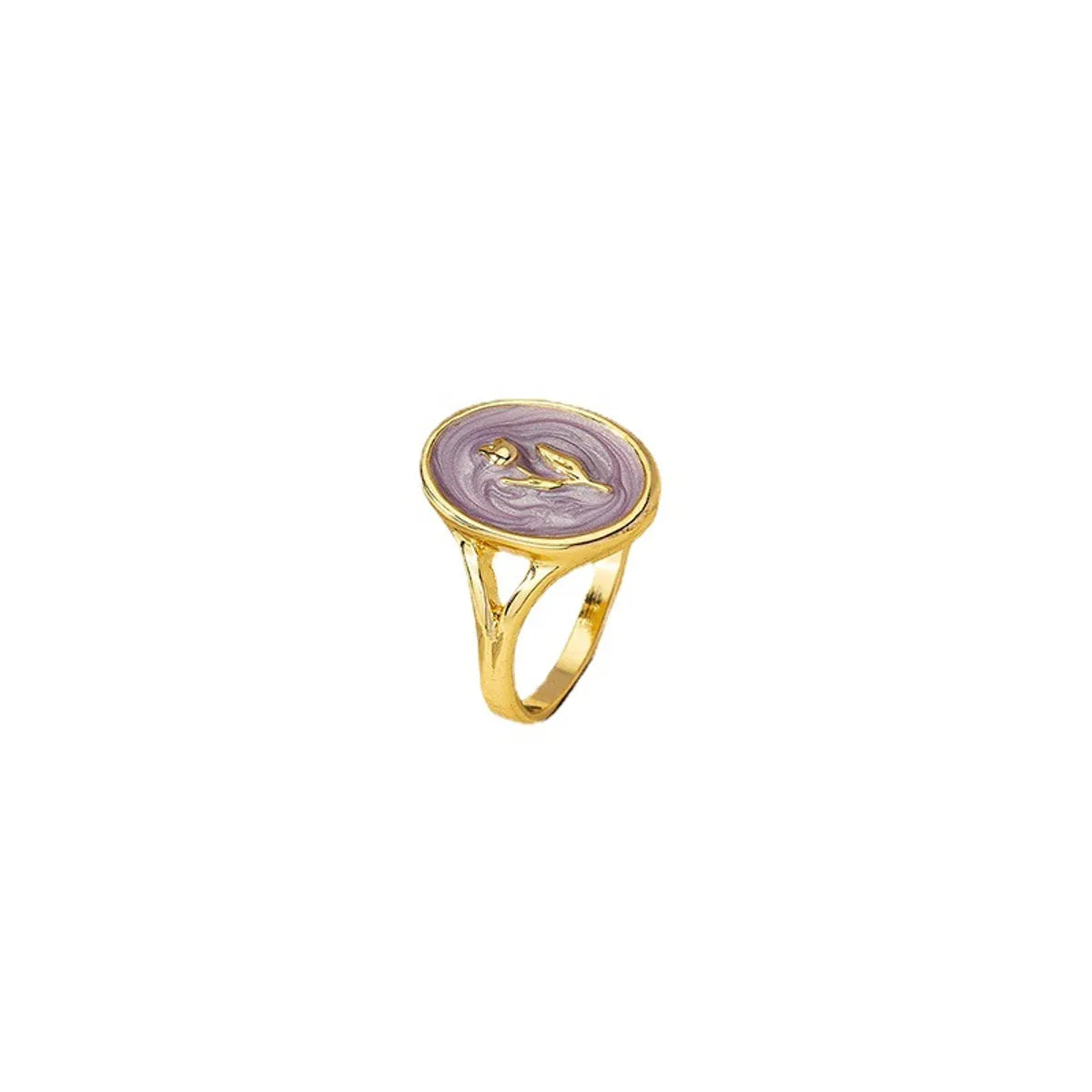 Simple Style Flower Alloy Plating Gold Plated Women's Rings