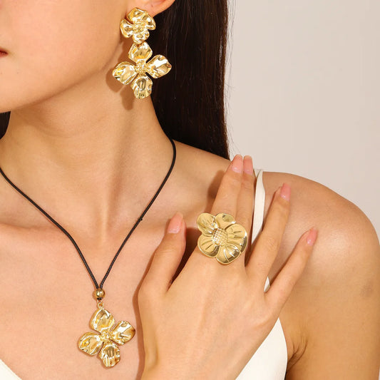 Simple Style Flower Alloy Women'S Jewelry Set