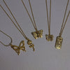 Simple Style Flower Butterfly Titanium Steel Plating Pendant Necklace