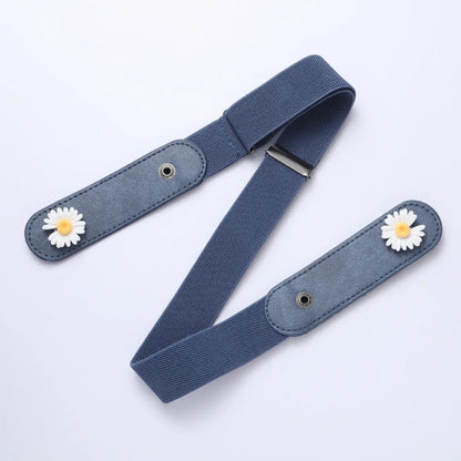 Simple Style Flower Canvas Metal Patchwork Women'S Woven Belts