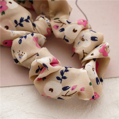 Simple Style Flower Cloth Printing Hair Tie 1 Piece