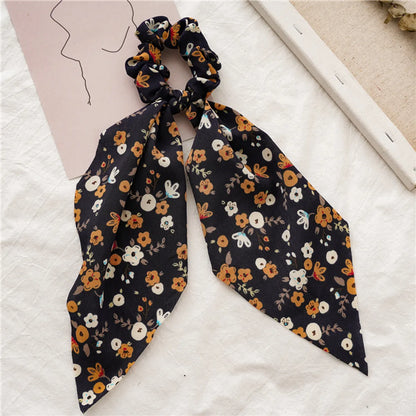 Simple Style Flower Cloth Printing Hair Tie 1 Piece