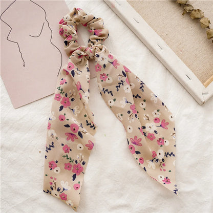 Simple Style Flower Cloth Printing Hair Tie 1 Piece