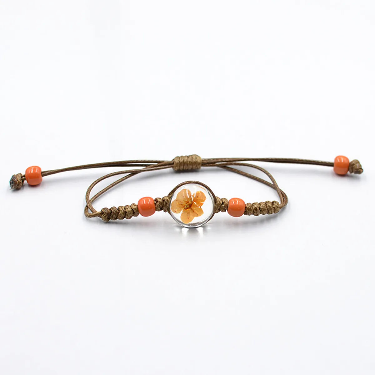 Simple Style Flower Dried Flower Glass Knitting Women'S Bracelets