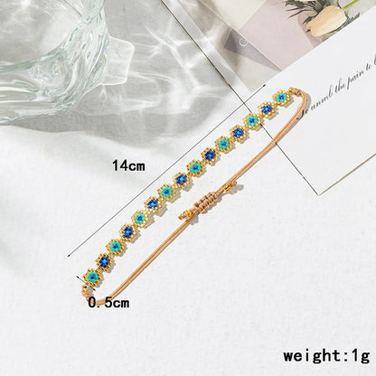 Simple Style Flower Glass Patchwork Women'S Bracelets