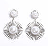 Simple Style Flower Metal Women'S Drop Earrings