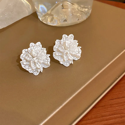 1 Pair Simple Style Flower Inlay Mixed Materials Rhinestones Ear Studs