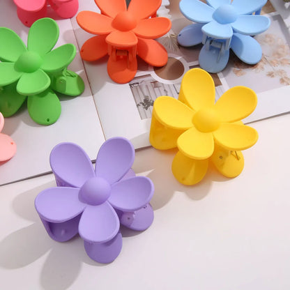 Simple Style Flower Plastic Handmade Hair Claws 1 Piece