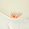 Simple Style Flower Plastic Resin Printing Women'S Rings