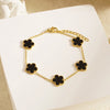 Simple Style Flower 304 Stainless Steel 18K Gold Plated Film Shell Bracelets In Bulk
