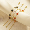 Simple Style Flower 304 Stainless Steel 18K Gold Plated Film Shell Bracelets In Bulk