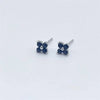 Simple Style Flower Sterling Silver Inlay Artificial Diamond Ear Studs 1 Pair