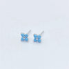 Simple Style Flower Sterling Silver Inlay Artificial Diamond Ear Studs 1 Pair