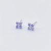 Simple Style Flower Sterling Silver Inlay Artificial Diamond Ear Studs 1 Pair