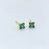 Simple Style Flower Sterling Silver Inlay Artificial Diamond Ear Studs 1 Pair