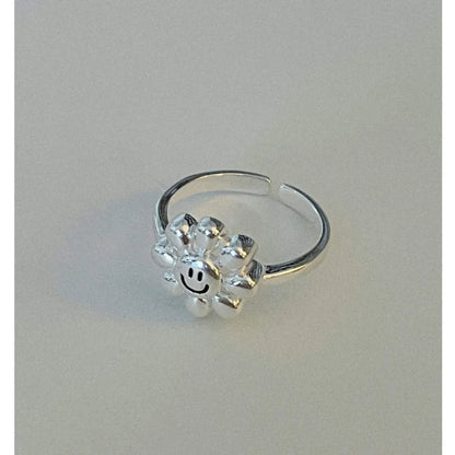 Simple Style Flower Sterling Silver Plating Gold Plated Rings