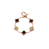 Wholesale Simple Style Flower Titanium Steel Plating Gold Plated Bracelets Necklace