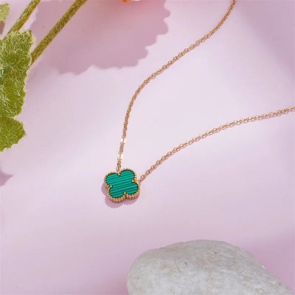 Wholesale Simple Style Flower Titanium Steel Plating Gold Plated Bracelets Necklace