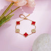 Wholesale Simple Style Flower Titanium Steel Plating Gold Plated Bracelets Necklace