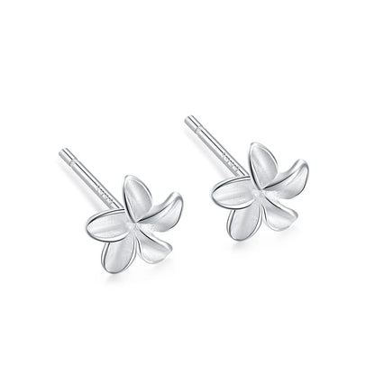 Simple Style Four Leaf Clover Star Heart Shape Silver Ear Studs 1 Pair