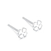 Simple Style Four Leaf Clover Star Heart Shape Silver Ear Studs 1 Pair