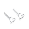 Simple Style Four Leaf Clover Star Heart Shape Silver Ear Studs 1 Pair