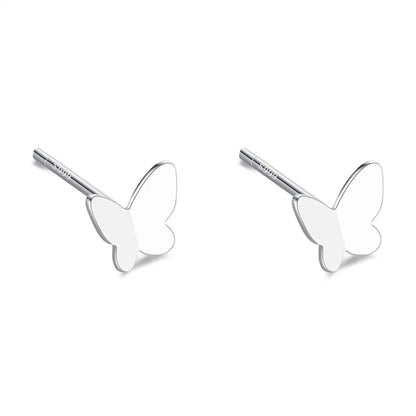 Simple Style Four Leaf Clover Star Heart Shape Silver Ear Studs 1 Pair