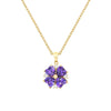 Simple Style Four Leaf Clover Titanium Steel Inlay Zircon Pendant Necklace 1 Piece