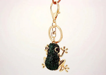 Simple Style Frog Zinc Alloy Inlay Rhinestones Women'S Keychain