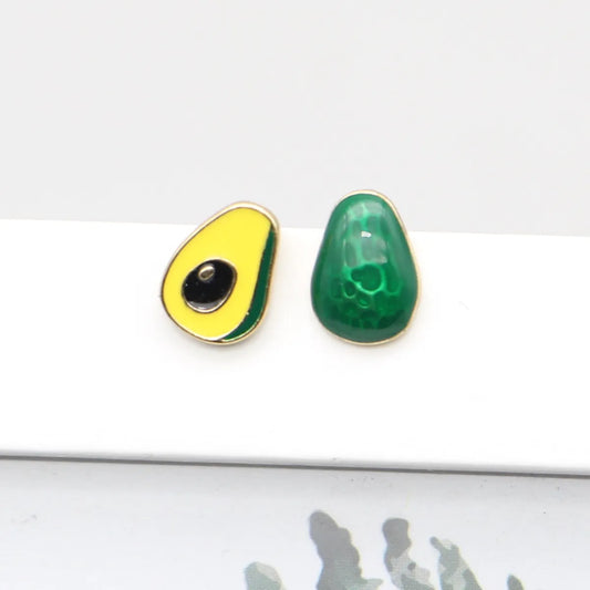 Simple Style Fruit Alloy Enamel Ear Studs 1 Pair