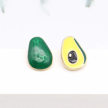 Simple Style Fruit Alloy Enamel Ear Studs 1 Pair