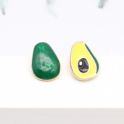 Simple Style Fruit Alloy Enamel Ear Studs 1 Pair