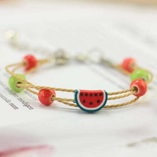 Simple Style Fruit Soft Clay Women's Bracelets