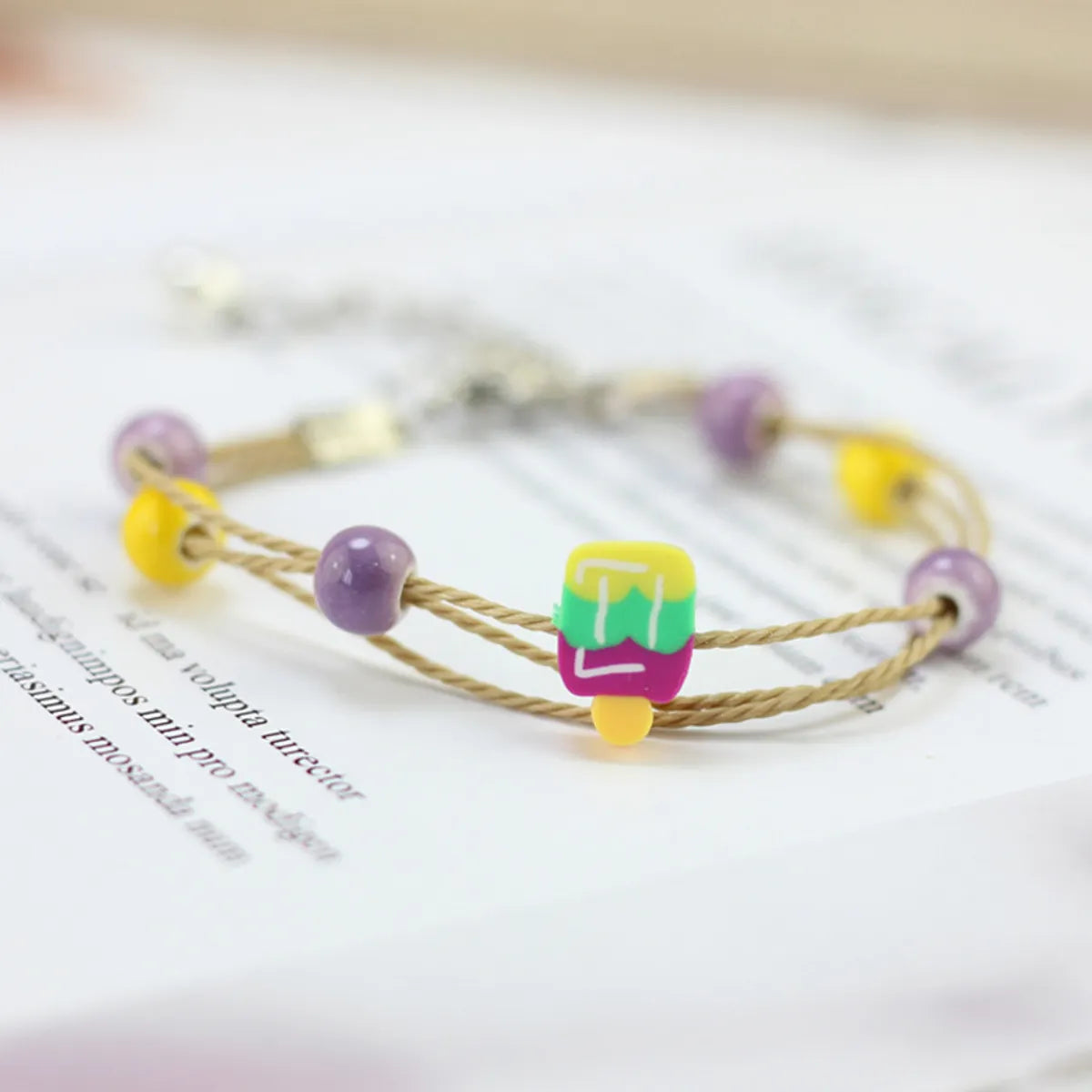 Simple Style Fruit Soft Clay Women's Bracelets