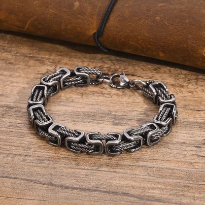 Simple Style Geometric 201 Stainless Steel Men'S Bracelets